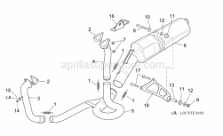 Frame - Exhaust Pipe - Aprilia - Exhaust pipe