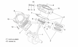 Engine - Crankshaft Ii - Aprilia - Piston assy 96,956 mm (B)