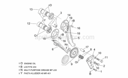 Engine - Front Cylinder Timing System - Aprilia - Bearings support Plate