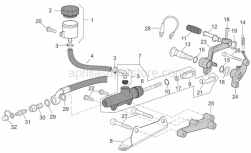 Frame - Rear Master Cylinder - Aprilia - Bbrake pump protection