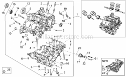 Engine - Crank-Case I - Aprilia - Cage  rouleaux 12X18X12 SUPERSEDED BY B045224