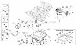 Engine - Lubrication - Aprilia - Hex socket screw M6x25