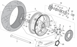 Frame - Rear Wheel - Aprilia - Bearing 30x55x13