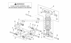 Frame - Connecting Rod - Rear Shock Abs. - Aprilia - Hex socket screw M10x63