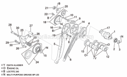 Engine - Rear Cylinder Timing System - Aprilia - Camshaft chain