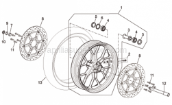 Frame - Front Wheel R Version - Aprilia - Ball bearing 25x47x12