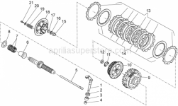 Engine - Clutch I - Aprilia - Clutch pressure plate