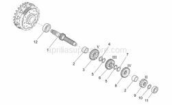 Engine - Primary Gear Shaft - Aprilia - Ball bearing D17x40x12