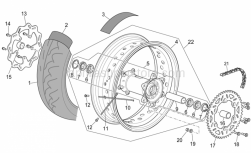 Frame - Rear Wheel Ii - Aprilia - Rear hub