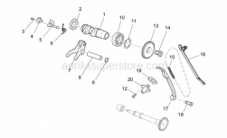 OEM Engine Parts Schematics - Front Cylinder Timing System - Aprilia - Camshaft chain