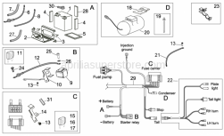 OEM Frame Parts Schematics - Electrical System II - Aprilia - Battery case cpl.