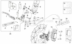 OEM Frame Parts Schematics - Front Brake System I - Aprilia - screw