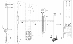 OEM Frame Parts Schematics - Front Fork - Aprilia - RH Fork LEG