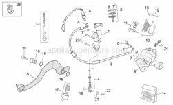 OEM Frame Parts Schematics - Rear Brake System - Aprilia - Spring