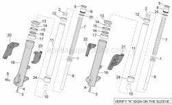 Frame - Kaifa Front Fork - Hubs, Sleeves - Aprilia - Seal washer