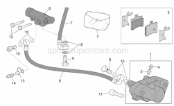 Frame - Rear Brake Caliper - Aprilia - Brake pipe