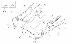 Frame - Central Body - Underpanel - Aprilia - LH Rear stand masking