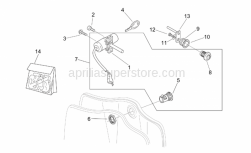 Frame - Decal And Lock Hardware Kit - Aprilia - Saddle lockup lever