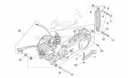 Frame - Engine - Rear Shock Absorber - Aprilia - Curved spring washer *
