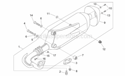 Frame - Exhaust Pipe - Aprilia - Exhaust pipe trailing