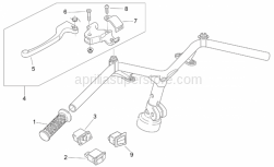 Frame - Lh Controls - Aprilia - Brake lever pin