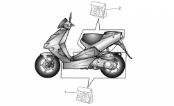 Frame - Central And Rear Body Decal - Aprilia - Central body decal set