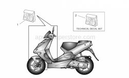 Frame - Front Body And Technical Decal - Aprilia - Technical decal set