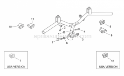 Frame - Handlebar - Buttons - Aprilia - Hex socket screw