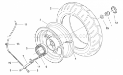Frame - Rear Wheel - Drum Brake - Aprilia - DAX flange nut M14x1,5