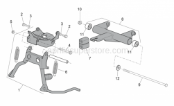 Frame - Central Stand - Connecting Rod - Aprilia - Center stand spring