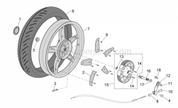 Frame - Rear Wheel - Drum Brake - Aprilia - Rear wheel plug