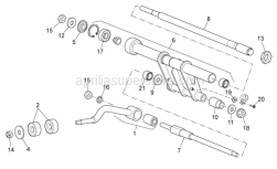 Frame - Connecting Rod - Aprilia - Screw w/ flange M6x12